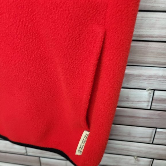 Vintage Russell Athletic Malden Mills Polar‎ Fleece Vest Sweatshirt Large Red - Picture 4 of 11